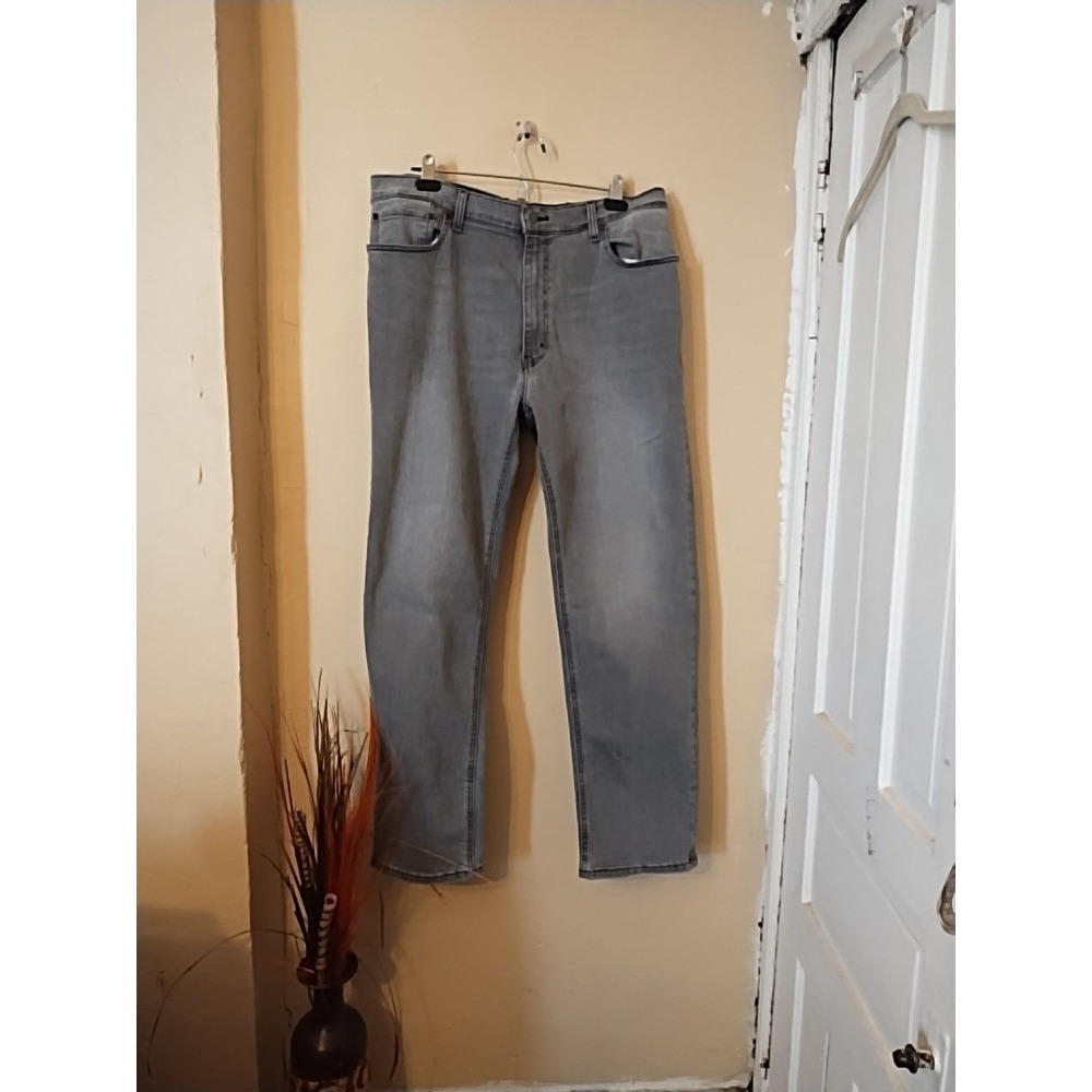 Levis 541 Jeans Mens 40x32 Gray Medium Wash Straight Leg Stretch Denim Pants